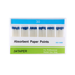 Absorbent Paper Points #30 Taper Size 0.04 Color Coded 100/Box