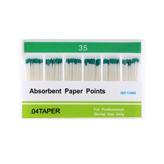 Absorbent Paper Points #35 Taper Size 0.04 Color Coded 100/Box