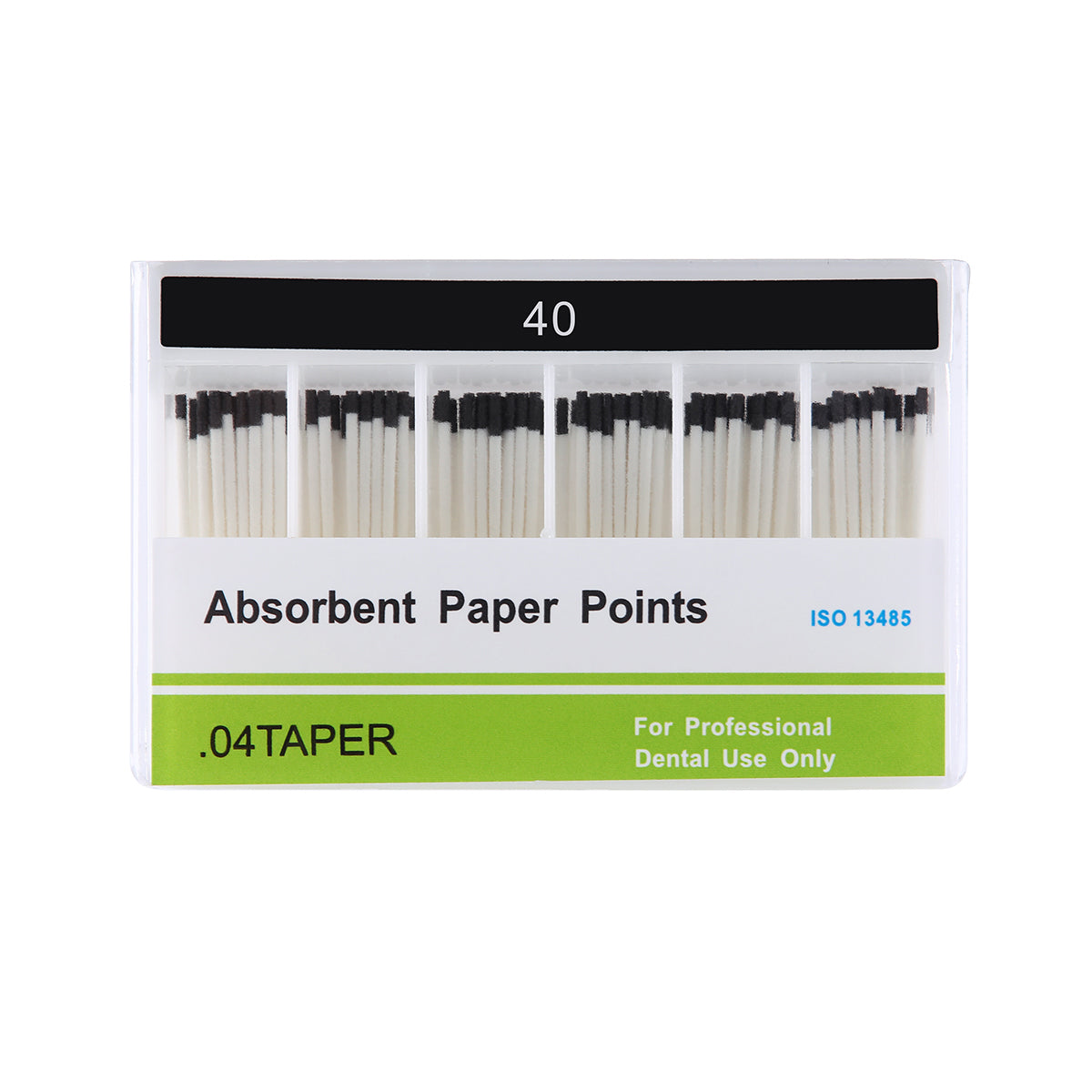 Absorbent Paper Points #40 Taper Size 0.04 Color Coded 100/Box