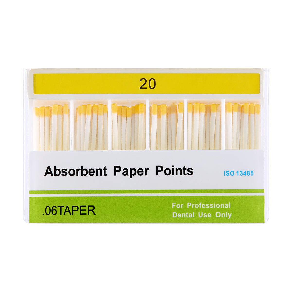 Absorbent Paper Points #15-40 Taper Size 0.06 Color Coded 7 Models 100/Box