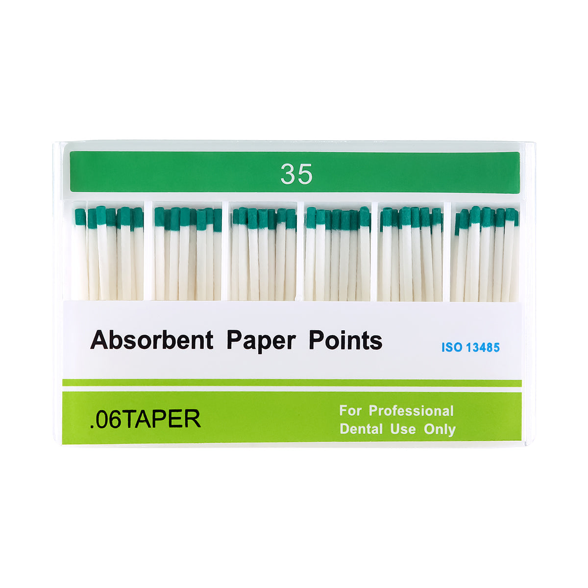 Absorbent Paper Points #35 Taper Size 0.06 Color Coded 100/Box