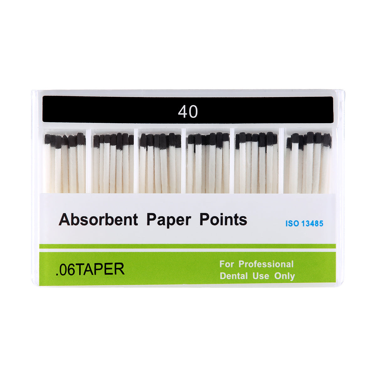 Absorbent Paper Points #15-40 Taper Size 0.06 Color Coded 7 Models 100/Box