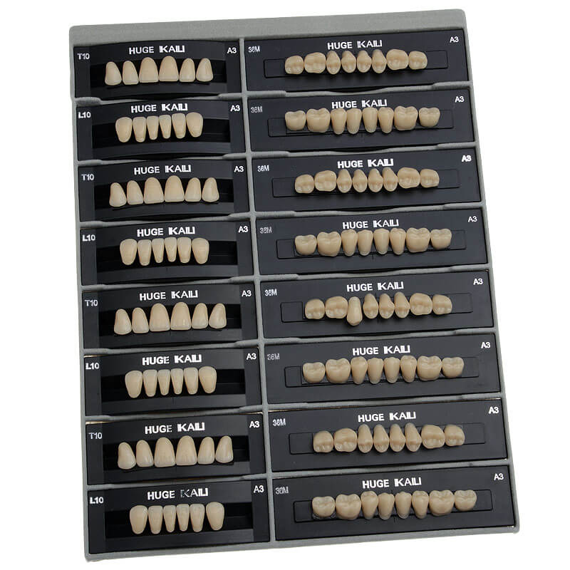 Dental Synthetic Polymer Teeth Resin Denture A1/A2/A3 28 Teeth/Set