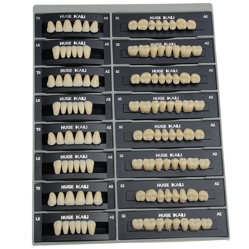 Dental Synthetic Polymer Teeth Resin Denture A1/A2/A3 28 Teeth/Set