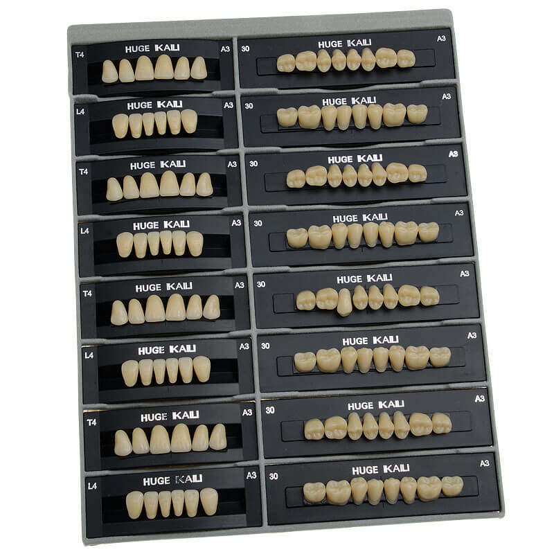 Dental Synthetic Polymer Teeth Resin Denture A1/A2/A3 28 Teeth/Set