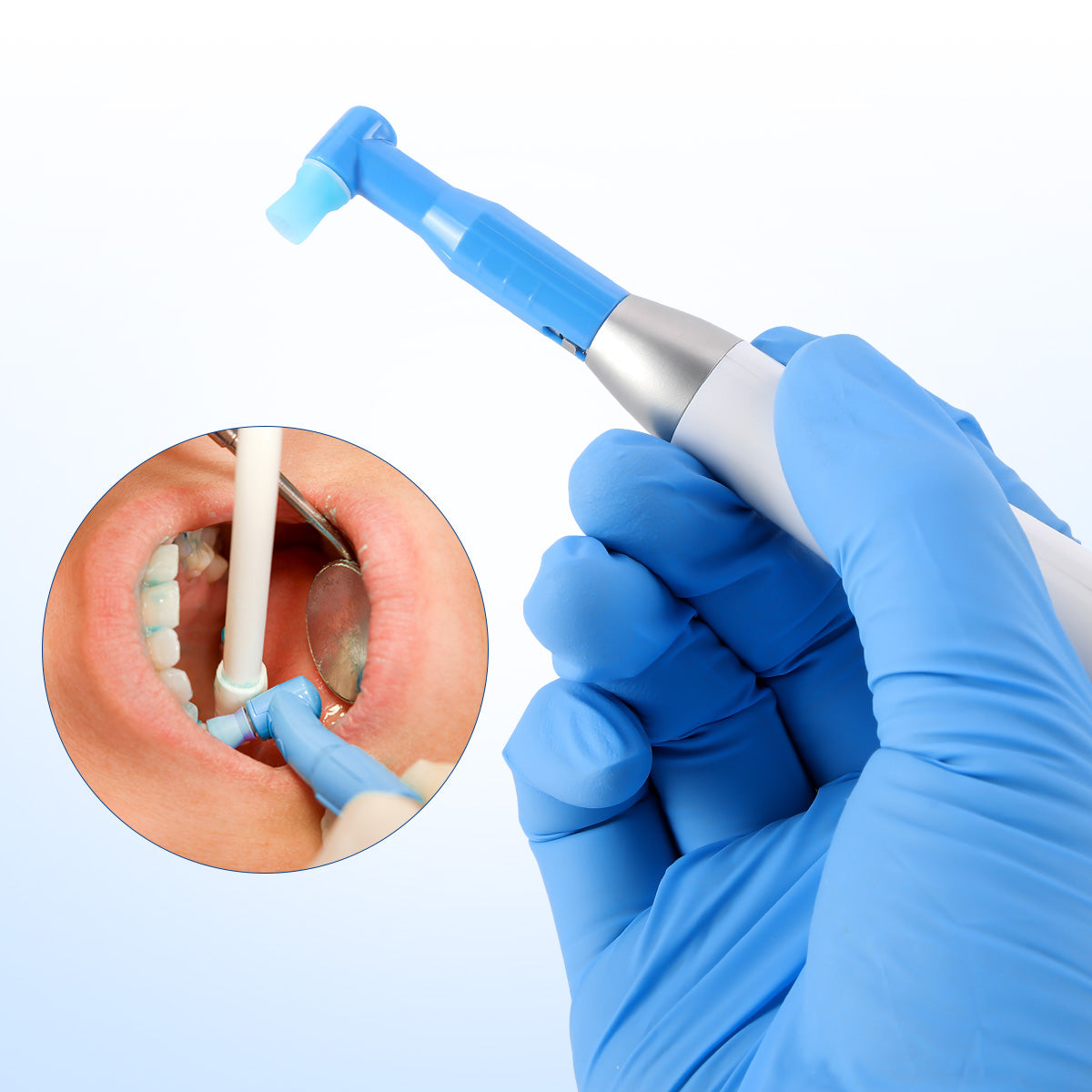 Dental Cordless Hygiene Prophy Handpiece 2 Speed Settings Prophy Angle 360° Rotating