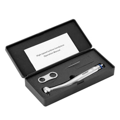 AZDENT High Speed Handpiece Torque Head Push Button E-generator LED Triple Water Spray Ceramic Bearings 4 Hole