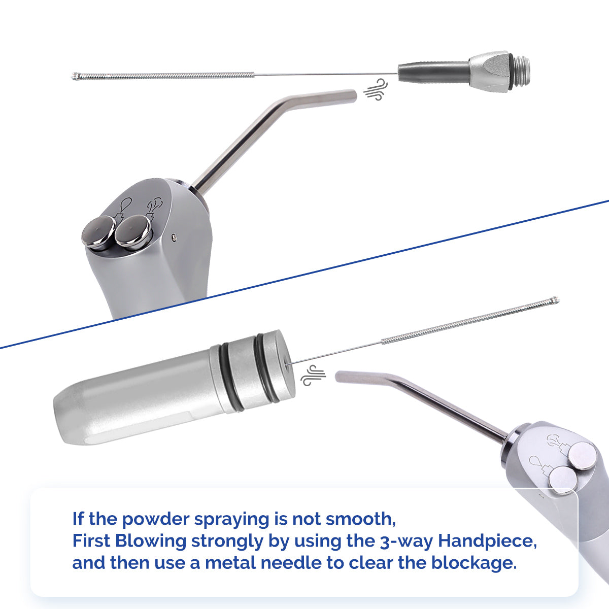 AZDENT Dental Aluminum Oxide Micro Blaster Sandblasting Gun System without Water 2/4Hole