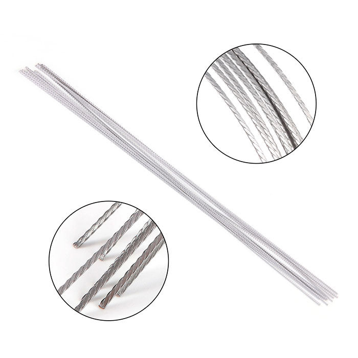 AZDENT Dental Orthodontic Stainless Steel Lingual Retainer Wire Flat Straight Twist Wires 10pcs/Pack
