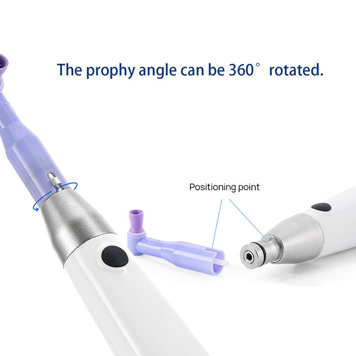 Dental Cordless Hygiene Prophy Handpiece 6 Speed Settings Prophy Angle 360° Rotating
