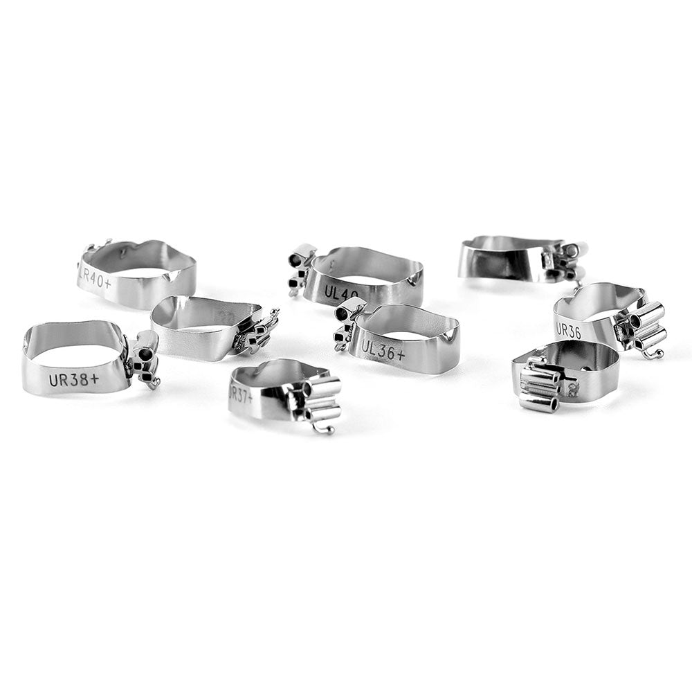 AZDENT Dental Orthodontic Buccal Tube Band 1st 35#-40+# Roth .022 U3/L2 4pcs/Kit