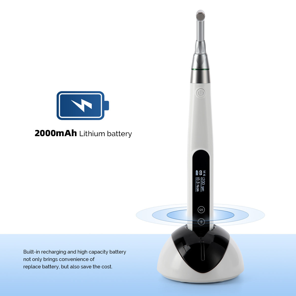 AZDENT Dental Wireless Endodontic Motor Root Canal Treatment With 16:1 Electric Contra Angle 9 Programs