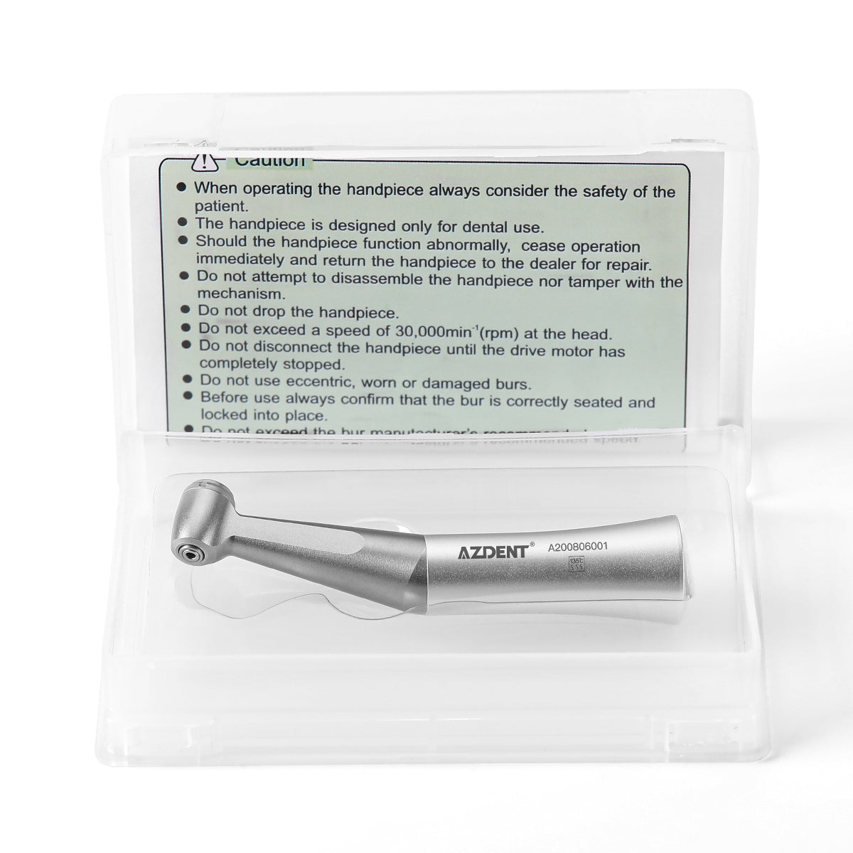 AZDENT 1:1 Dental Low Speed Contra Angle Handpiece Push Button For FG 1.6mm Bur