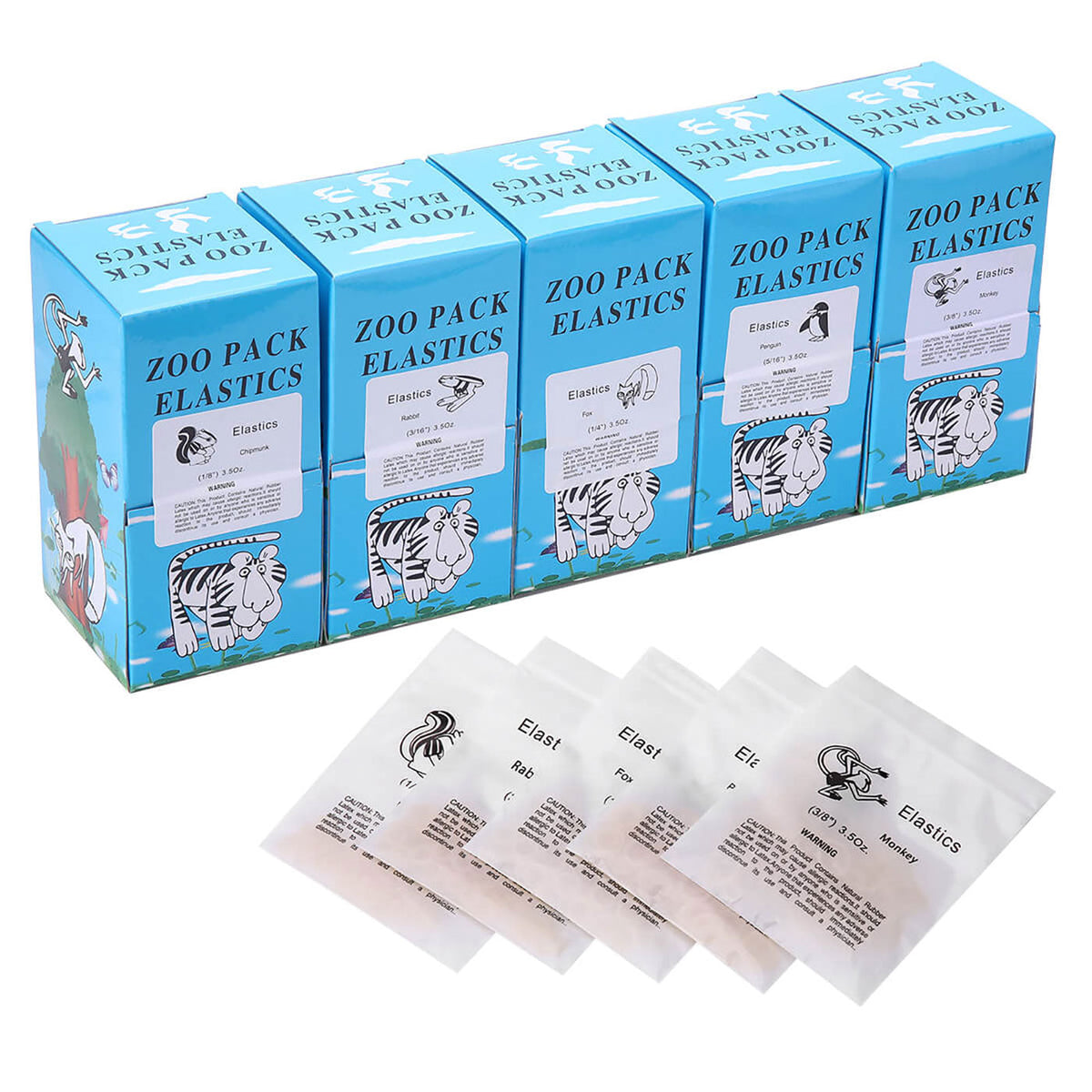 Bandas elásticas de goma para ortodoncia, de látex, fuerza de 3.5 oz, 5000 unidades/caja