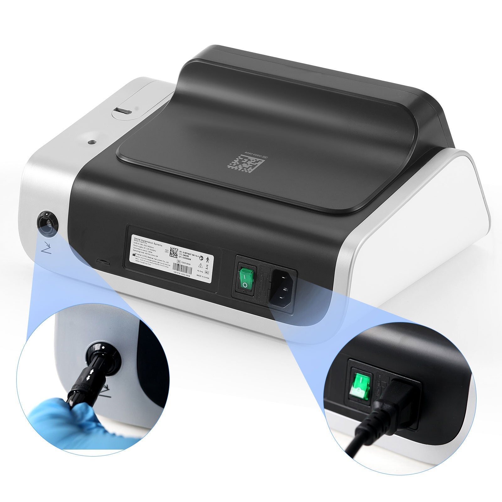 COXO Dental Surgical Brushless Implant Motor 7" Touch Screen With 20:1 Fiber Optic Contra Angle Full-function Pedal Controller #C-SAILOR PRO