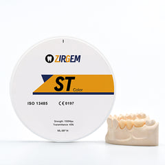 ST Color Precolored Zirconia Block Open System 98mm