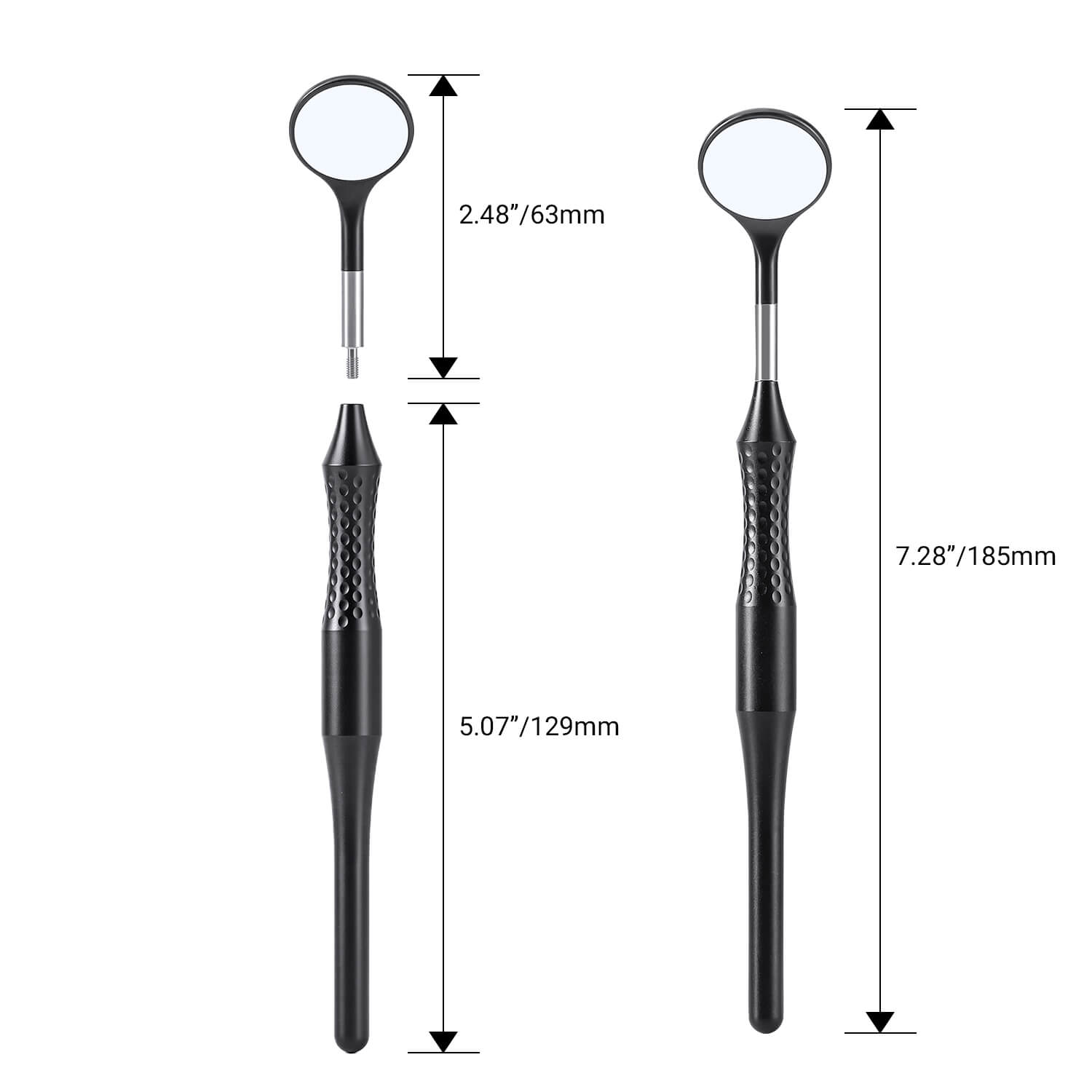Dental Ultra Clear Mouth Mirror Colorful Plastic/Metal Mirror Heads & Handle