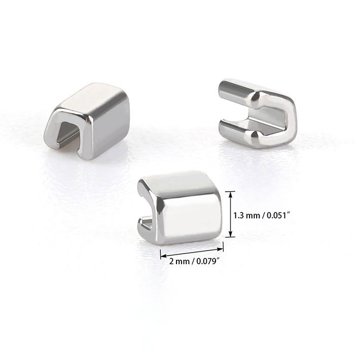 AZDENT Crimpable Hooks Stainless Steel Stops Type 10/Bag