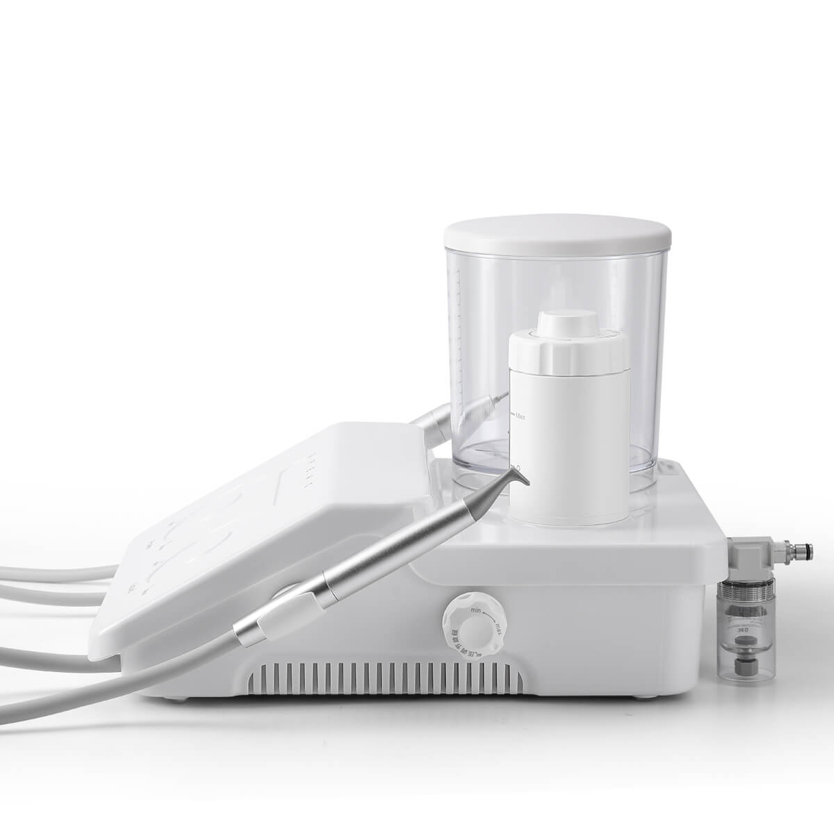 Raspador ultrasónico dental VRN-DQ40, pulidor de aire, sistema de terapia periodontal con chorro de arena, pieza de mano LED