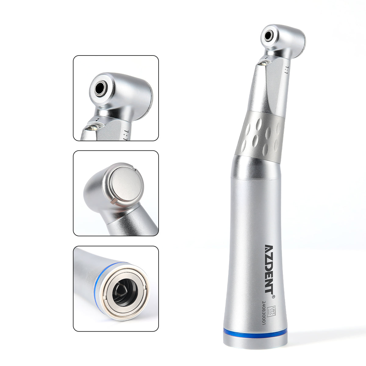 Низкоскоростной наконечник AZDENT Dental 1:1 LED Contra Angle с внутренним распылителем E-генератора