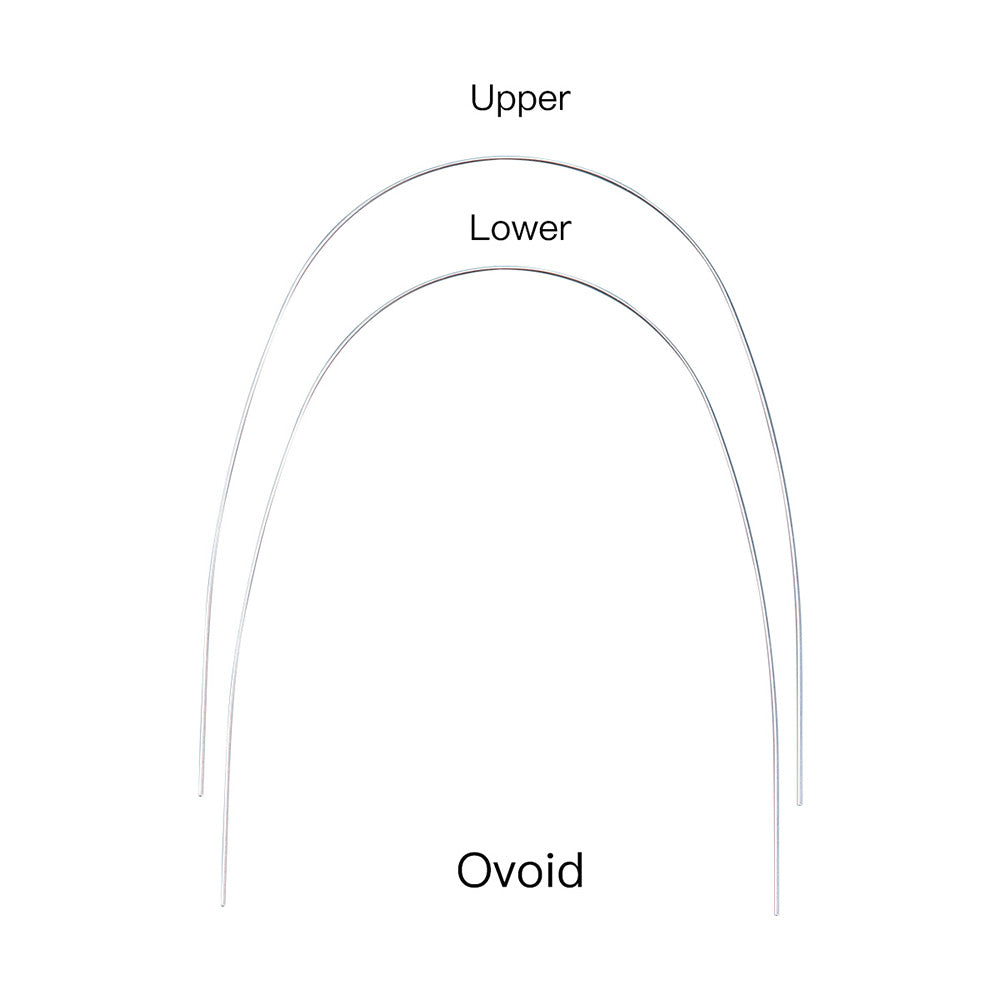 Arco de alambre AZDENT NiTi superelástico ovalado redondo de 0,018 mm superior (10 unidades/paquete)