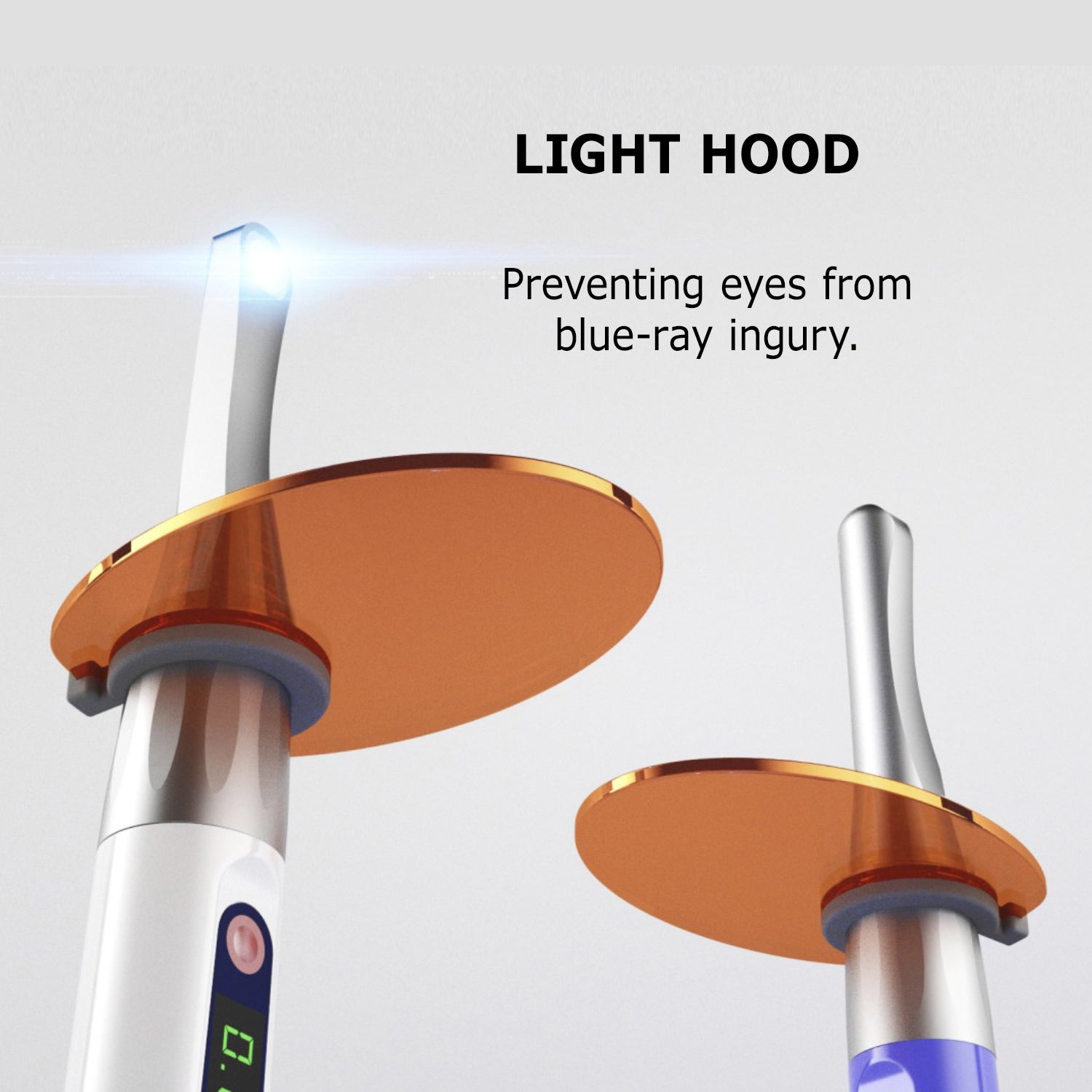Woodpecker Curing Light iLED Plus Wireless 360° Rotary Wide Spectrum Metal Head 2 Working Modes 2500mW/cm2 White/Purple