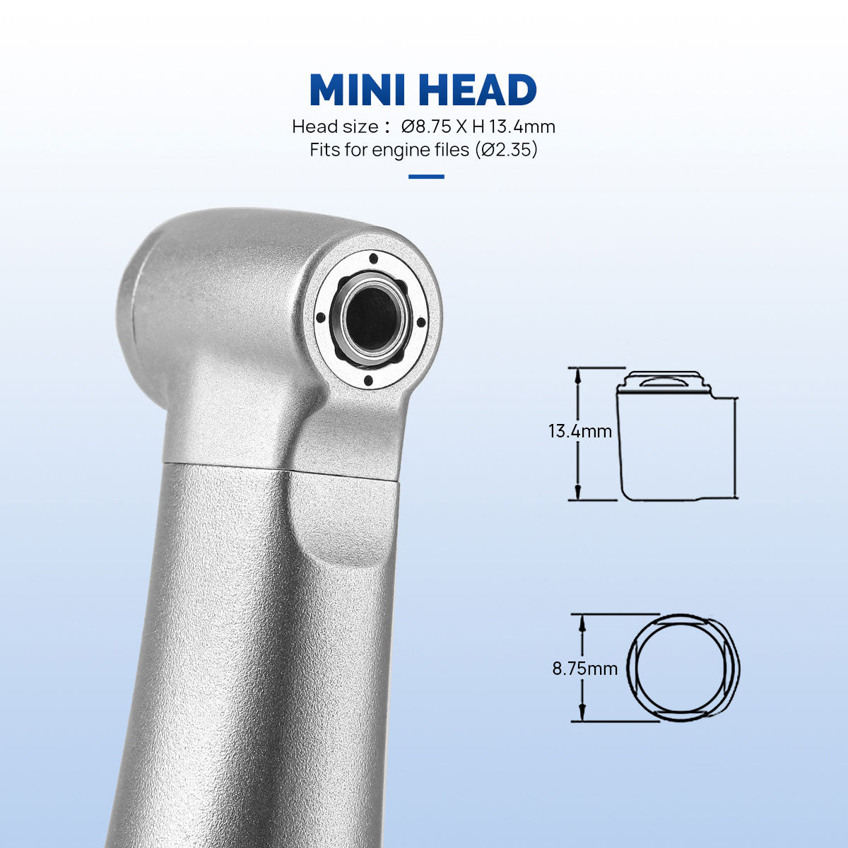 AZDENT Dental Mini 16:1 Contra Angle Низкоскоростной наконечник Quattro Spray для эндодонтии