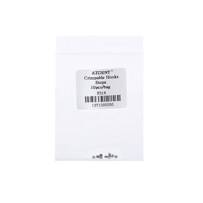 AZDENT Crimpable Hooks Stainless Steel Stops Type 10/Bag