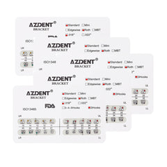 Металлические брекеты AZDENT Dental Standard Roth Slot .018 крючки по 3 шт./уп. 20 шт.