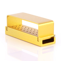 Dental Burs Drill Disinfection Block High Speed Handpiece Holder Golden 30 Holes
