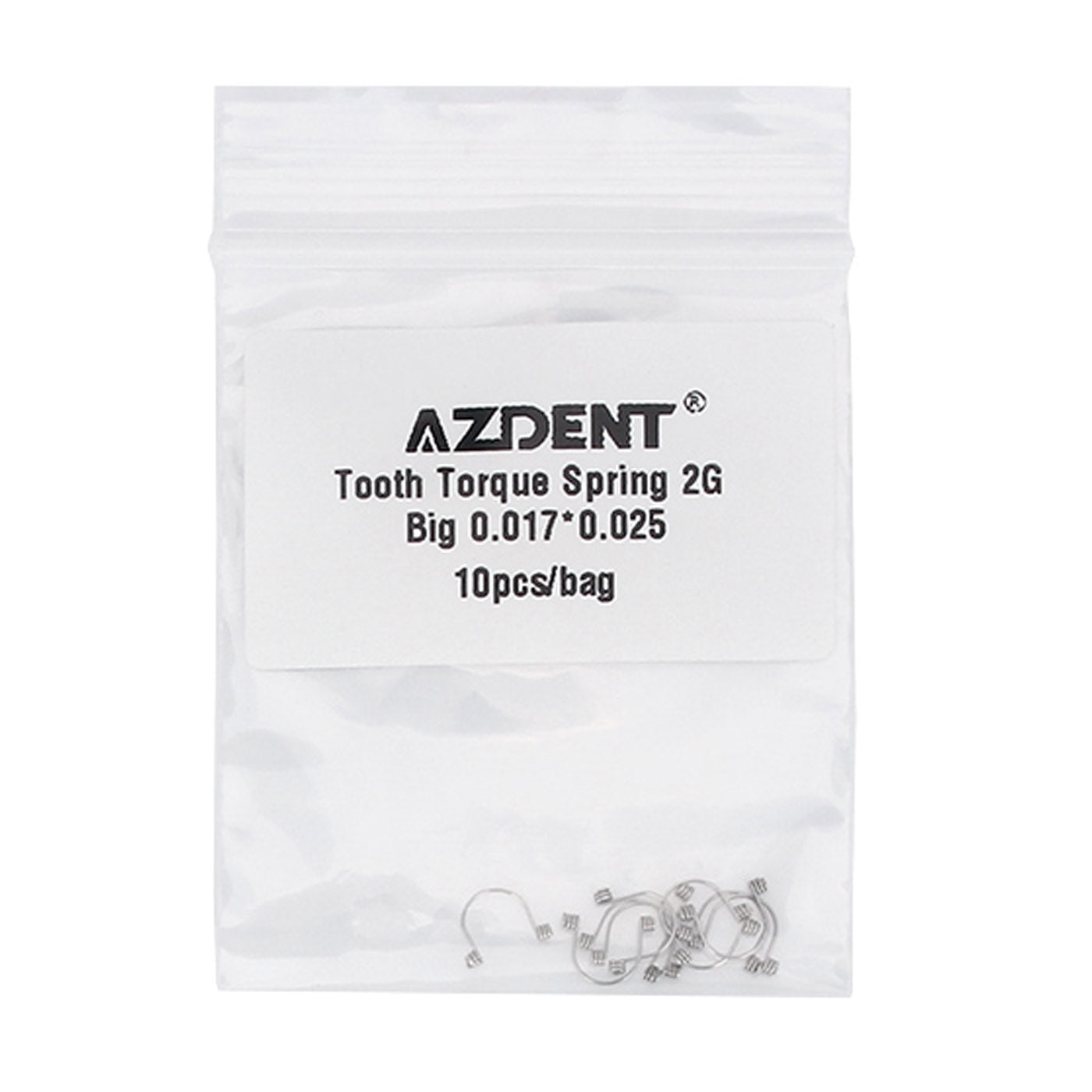 AZDENT Tooth Torque Rectangular Spring 2G Big 0.017*0.025 10/Bag