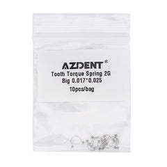 AZDENT Tooth Torque Rectangular Spring 2G Big 0.017*0.025 10/Bag