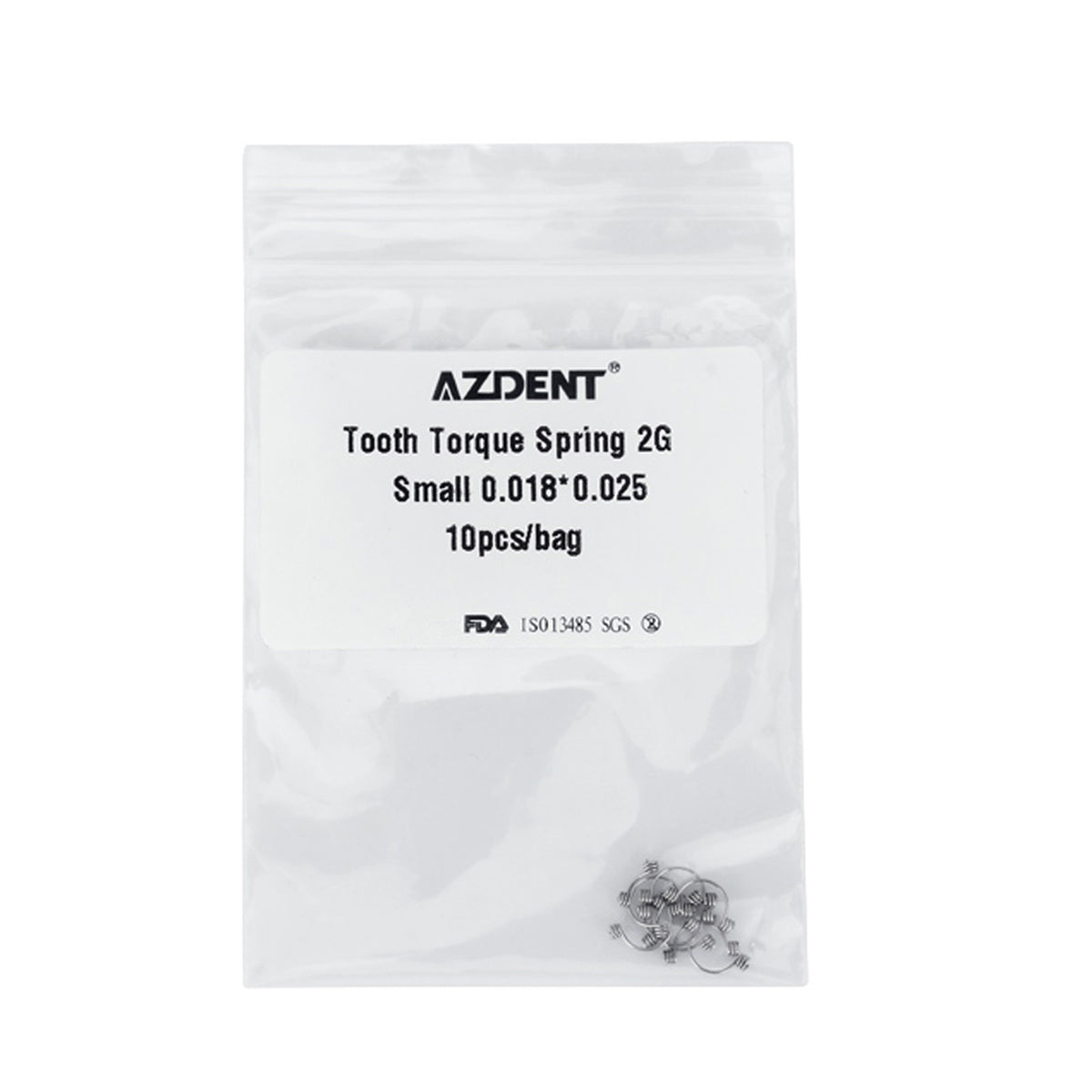 AZDENT Tooth Torque Rectangular Spring 2G Small 0.018*0.025 10/Bag