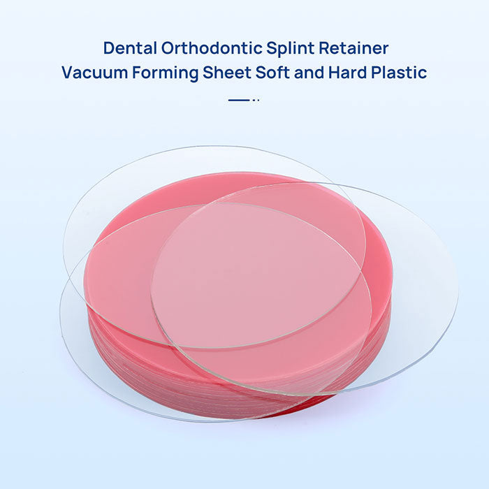 Dental Ortho Splint Retainer Vacuum Forming Sheet Hard Plastic Clear Round 1.5mm 15Pcs/Bag