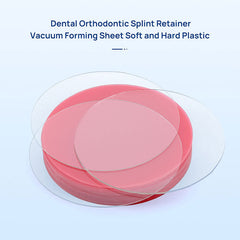 Dental Ortho Splint Retainer Vacuum Forming Sheet Hard Plastic Clear Round 1.5mm 15Pcs/Bag