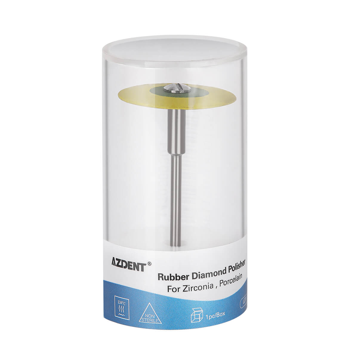 AZDENT Dental Polishing Rubber Diamond Wheel Disc 26mm 1pc/Box