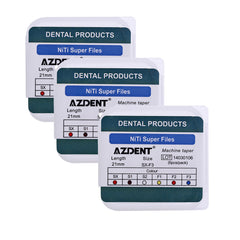 Файлы AZDENT Dental NiTi Rotary Engine 21 мм, ассорти SX-F3 6 шт./уп.
