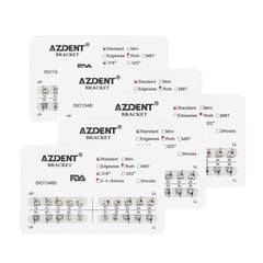 Металлические брекеты AZDENT Dental Standard Roth Slot .018 Hooks on 345 20 шт./уп.