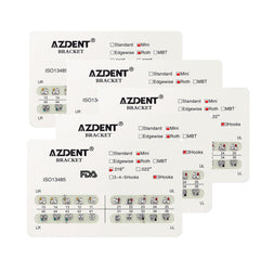 Металлические брекеты AZDENT для зубов Mini Roth Slot .018 крючки по 3 шт./упаковка 20 шт.