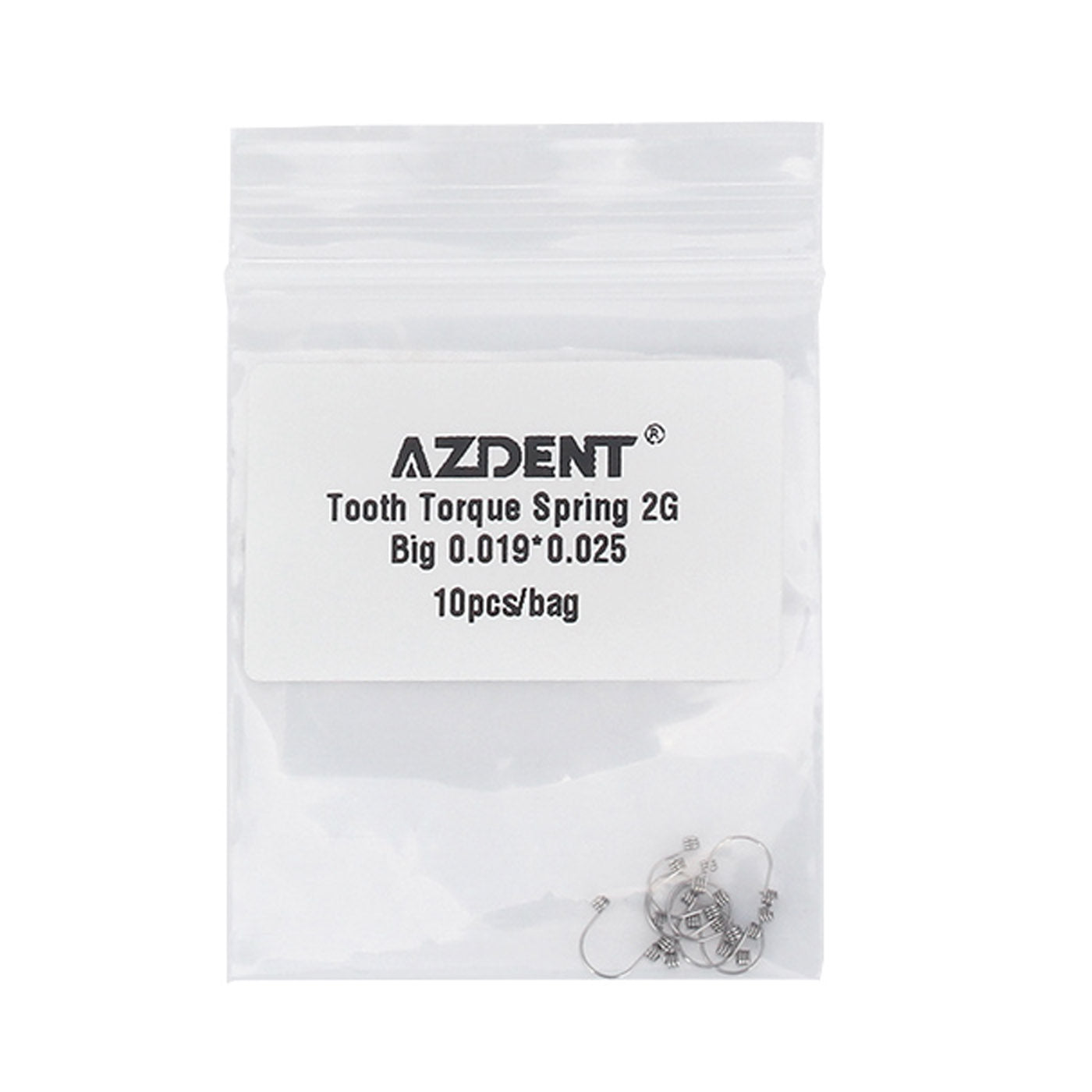 AZDENT Tooth Torque Rectangular Spring 2G Big 0.019*0.025 10/Bag