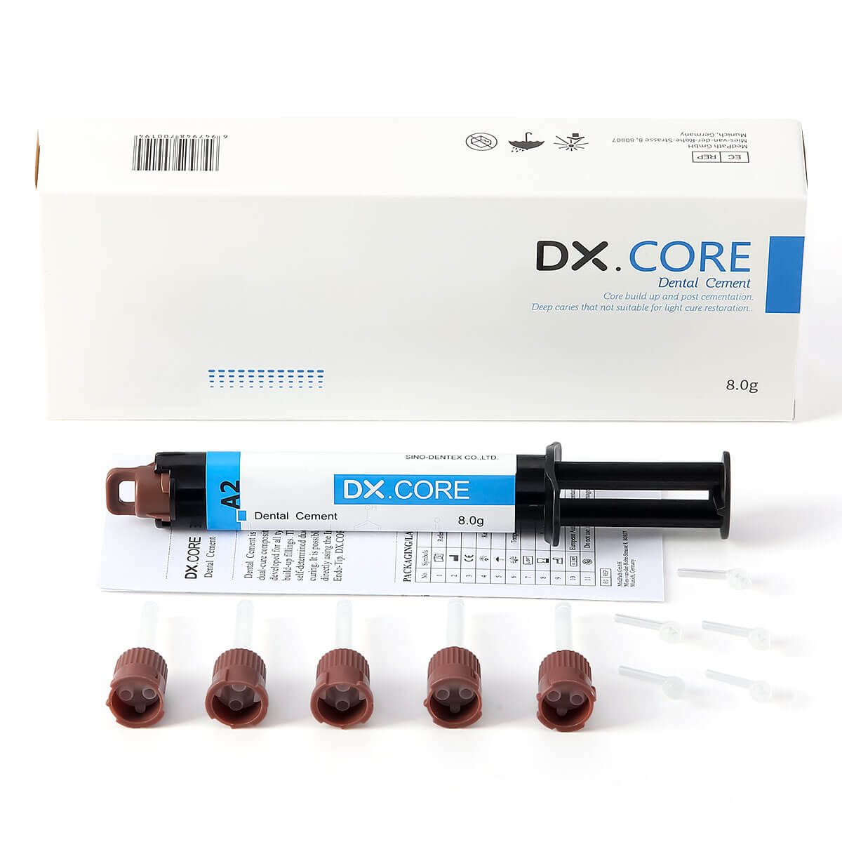 Dental Dual Cure Flowable Composite Resin Core Build Up A2/A3 8g/Syringe