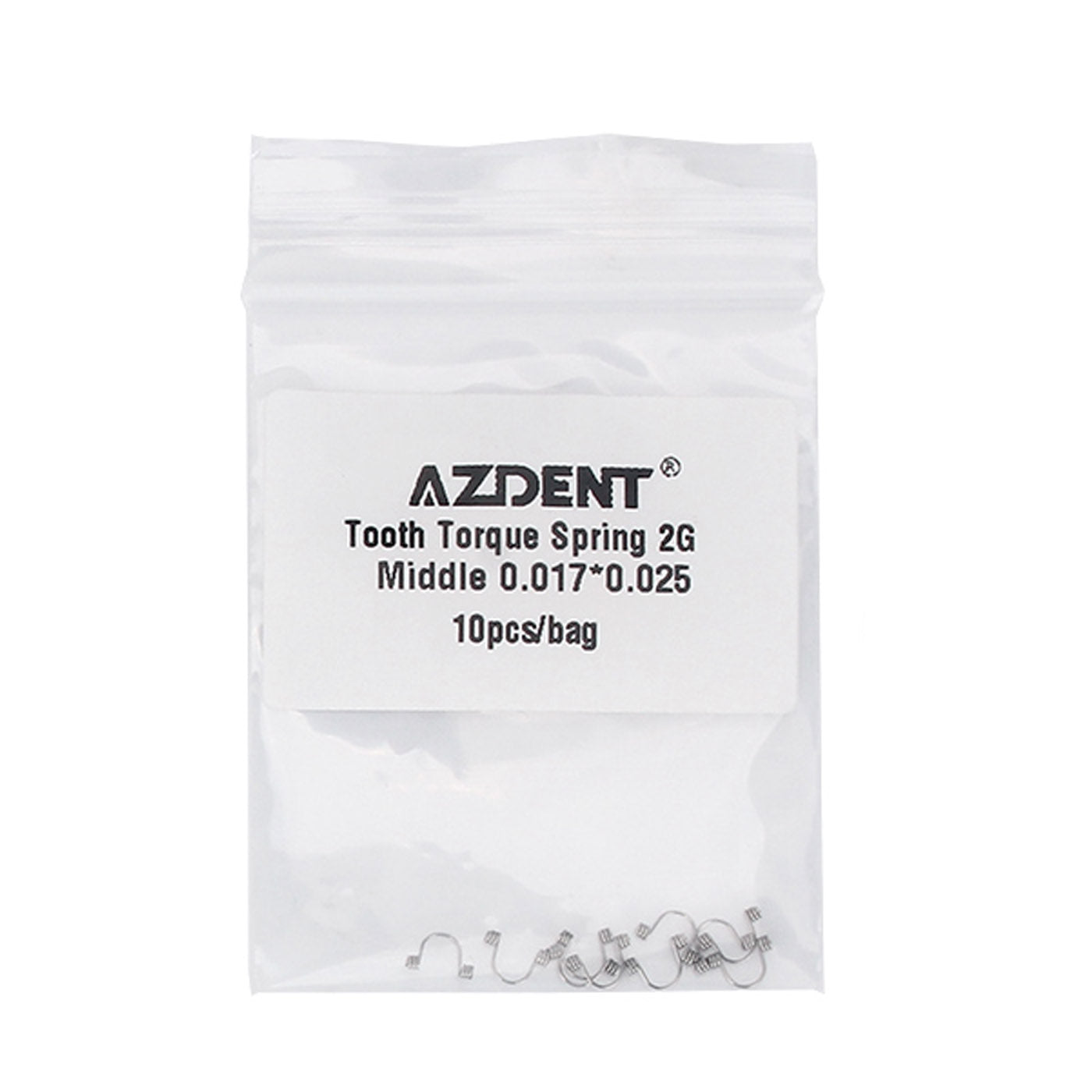 AZDENT Tooth Torque Rectangular Spring 2G Middle 0.017*0.025 10/Bag