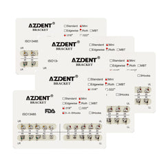 Металлические брекеты AZDENT для зубов Mini Roth Slot .018 крючки на 345 20 шт./упаковка