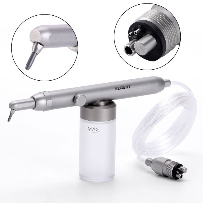 AZDENT Dental Alumina Air Abrasion Polisher Sandblasting Sandblaster Prophy Gun 2/4Hole