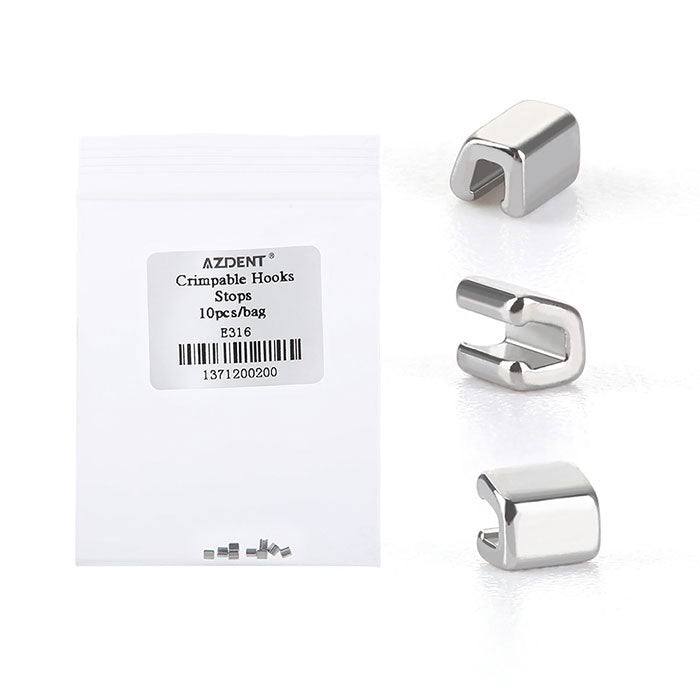 AZDENT Crimpable Hooks Stainless Steel Stops Type 10/Bag