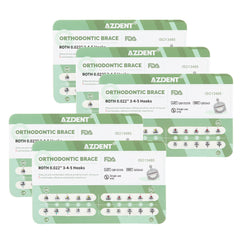 AZDENT Dental Orthodontic Q-type Metal Brackets Roth/MBT .022 Hooks On 345 20pcs/Pack