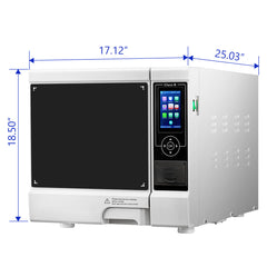 Dental Autoclave Steam Sterilizer Table Top LCD Built-in Printer Class B Dry Function 22L