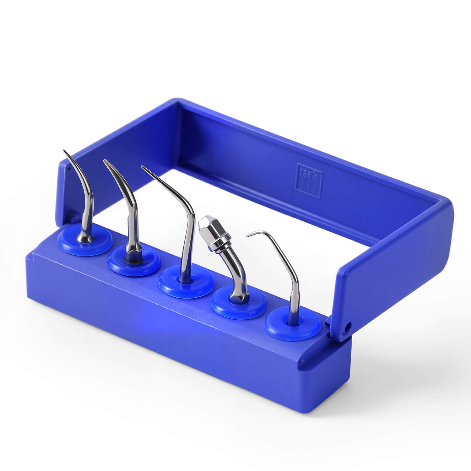 Dental Ultrasonic Scaler Tips Holder 5 Holes Disinfection Storage Case
