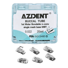AZDENT Buccal Tube 1st Molar Bondable Split Non-Convertible MBT 0.022 20Sets/Bx