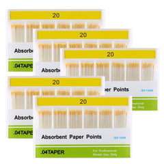 Absorbent Paper Points #20 Taper Size 0.04 Color Coded 100/Box